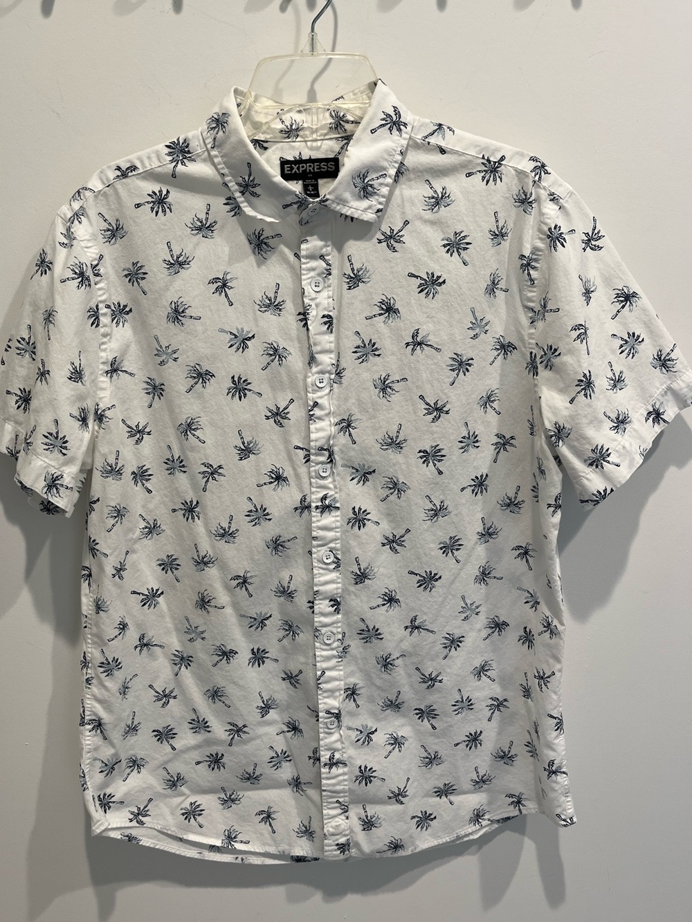 Express button up short sleeve shirt